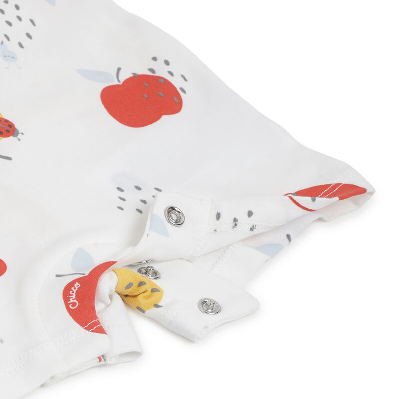 Infants Natural Printed T-shirt with Short Overalls image number 5